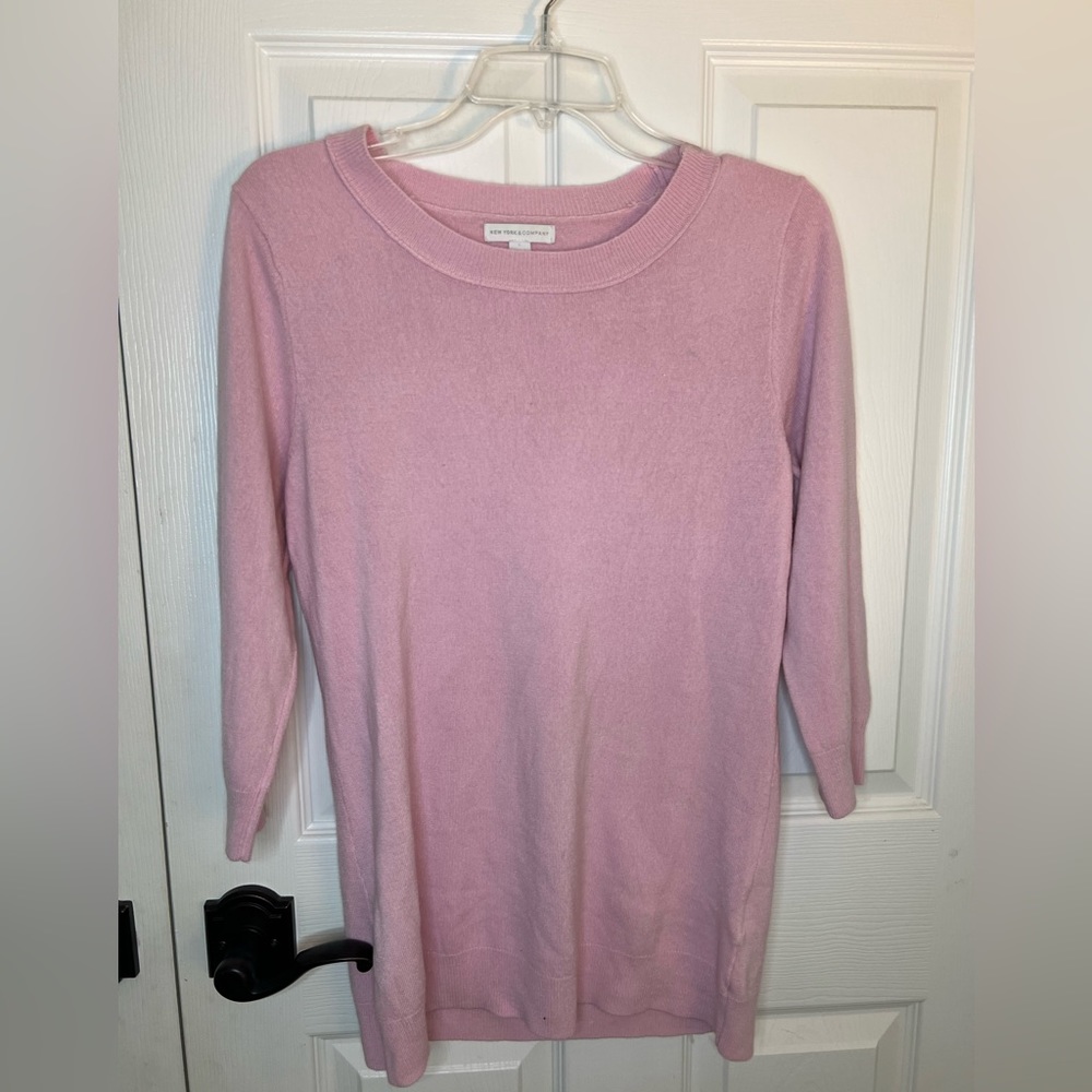 New York and Company Sweater in blush pink.